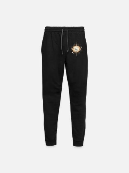 Be the Light Gold Sunburst - Unisex Joggers - black/asphalt - Front