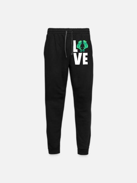 Chameleon Love Lizard Reptile Lizards Chameleons - Unisex Joggers - black/asphalt - Front