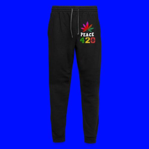 In Cheek 420 Peace & Herb Weed Marijuana Design - Unisex Joggers