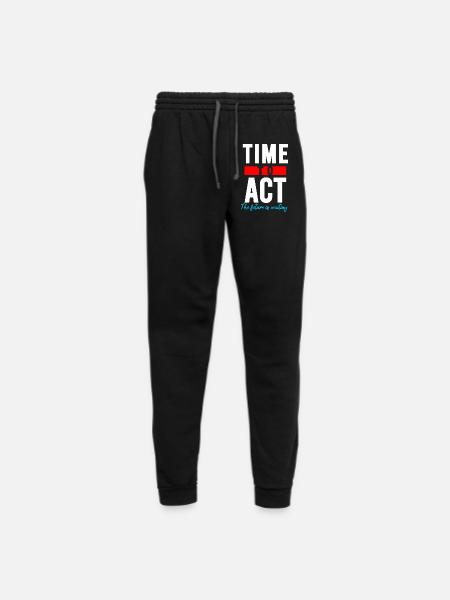 Time to Act: The Future Is Waiting - Unisex Joggers - black/asphalt - Front