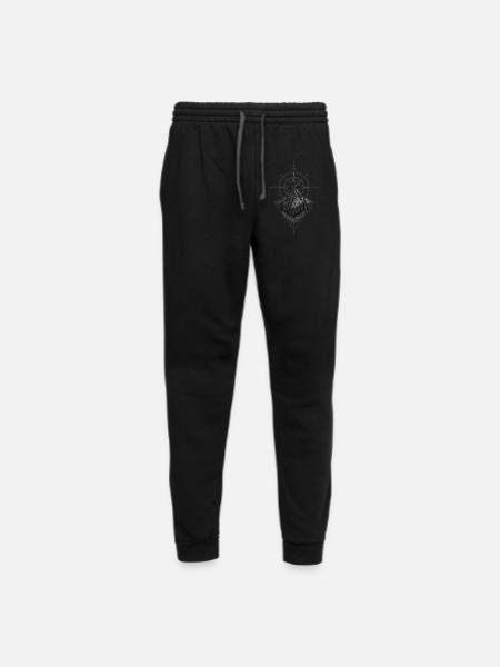 Wilderness Compass Mountain - Unisex Joggers - black/asphalt - Front
