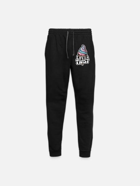  Life's A Twist Ice Cream Soft Serve Pastel Swirl - Unisex Joggers - black/asphalt - Front