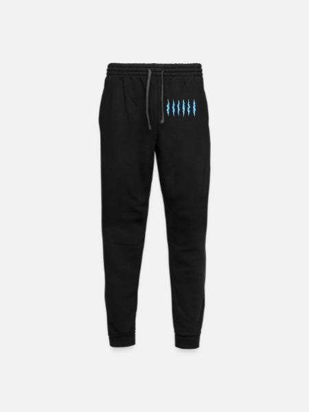 Azure Lightning Strikes Pattern - Unisex Joggers - black/asphalt
