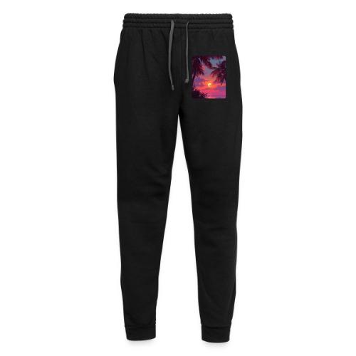 Tropical Sunset Palm Silhouette Design - Unisex Joggers