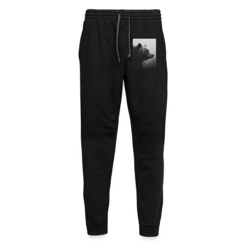 Grizzly Bear Black White Portrait Design - Unisex Joggers