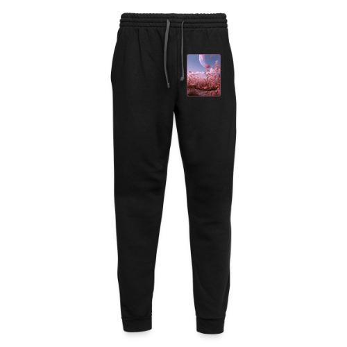 Cosmic Moon & Cosmos Flowers Art - Unisex Joggers