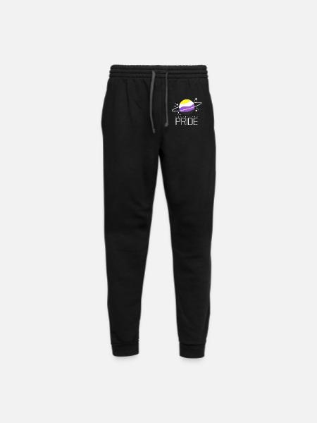 Nonbinary Pride Planet Space Aesthetic - Unisex Joggers - black/asphalt - Front