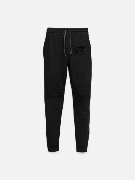 I wasn't planned - Unisex Joggers - black/asphalt - Front