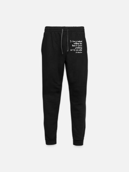 To Love Is To Crave Something For It s Own Sake - Unisex Joggers - black/asphalt - Front