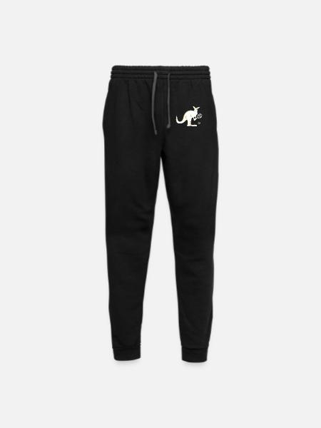 Australia Kangaroo Tennis Player Funny Gift Idea - Unisex Joggers - black/asphalt - Front