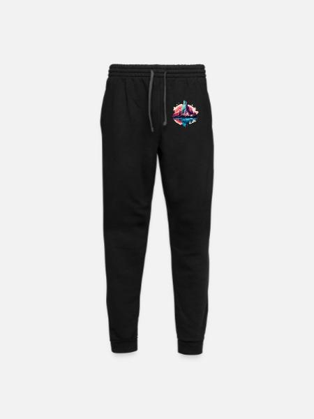 mountain - Unisex Joggers - black/asphalt - Front