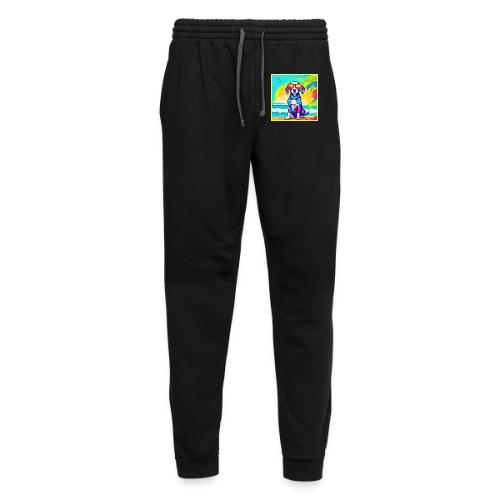Colorful Surfing Dog Painting - Unisex Joggers