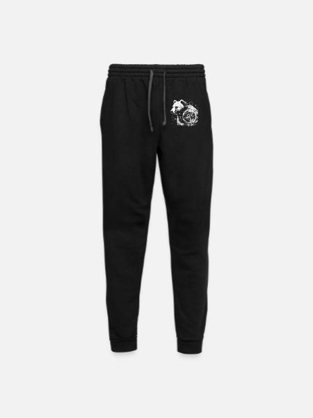 Celestial Navigator Bear - Unisex Joggers - black/asphalt - Front