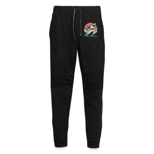 Fierce Shark Breaking Through Waves - Unisex Joggers
