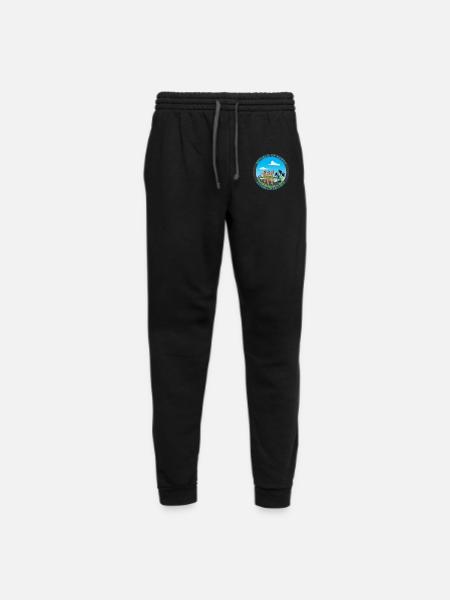 Republic of Hawall logo - Unisex Joggers - black/asphalt - Front