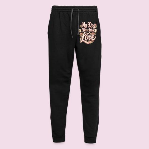 My Dog Teaches Love Faux Embroidery Style - Unisex Joggers