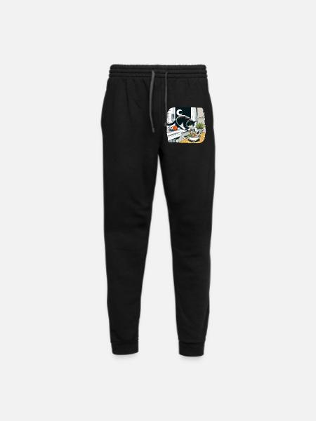 Moonlit Cat Noodle Quest - Unisex Joggers - black/asphalt