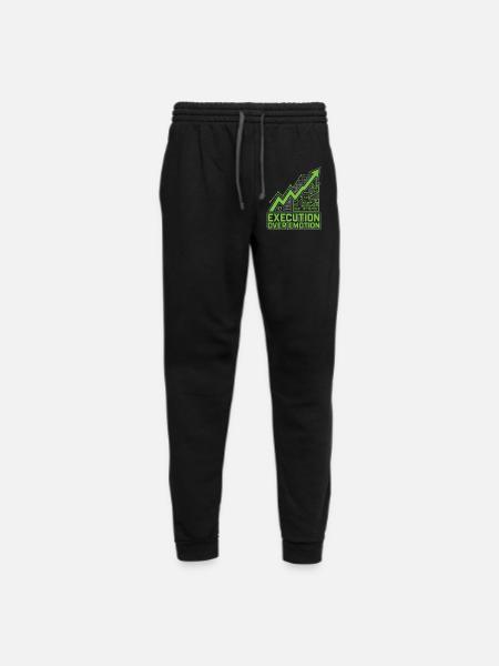 Execution Over Emotion Geometric Tech Design - Unisex Joggers - black/asphalt - Front