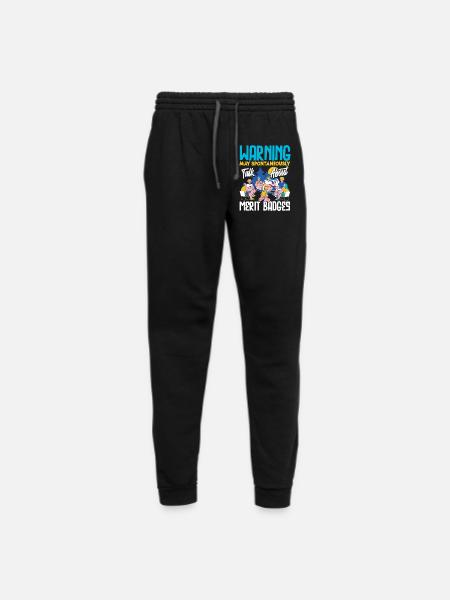 Funny Scout Scouting Talk About Marit Badges - Unisex Joggers - black/asphalt - Front