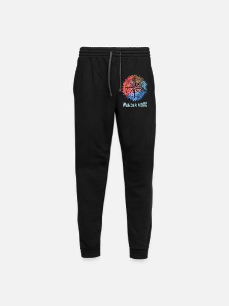 Wander More Cosmic Compass Adventure Gift - Unisex Joggers - black/asphalt - Front