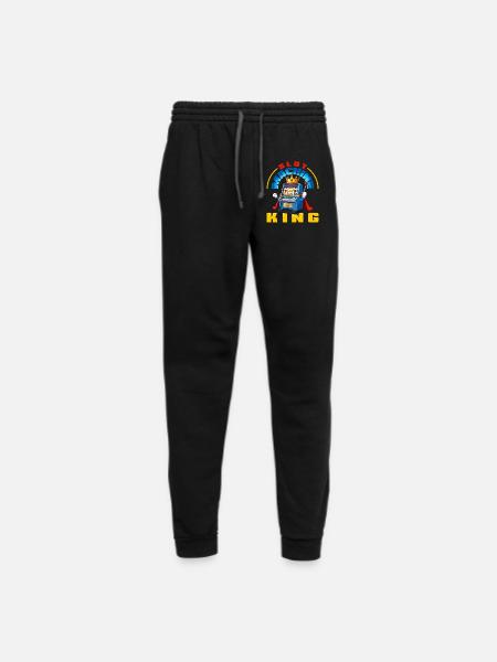 Slot Machine King Casino Gambling Jackpot Vegas - Unisex Joggers - black/asphalt - Front