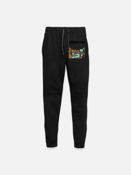 And Into The Mountain Mountaineer Nature Hiking - Unisex Joggers - black/asphalt - Front