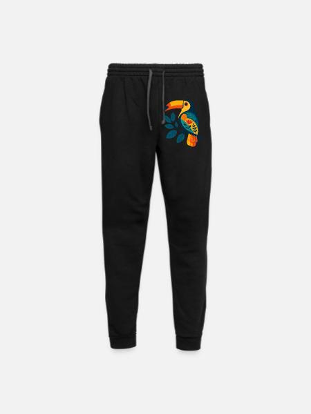 Bold Tropical Toucan Art - Unisex Joggers - black/asphalt