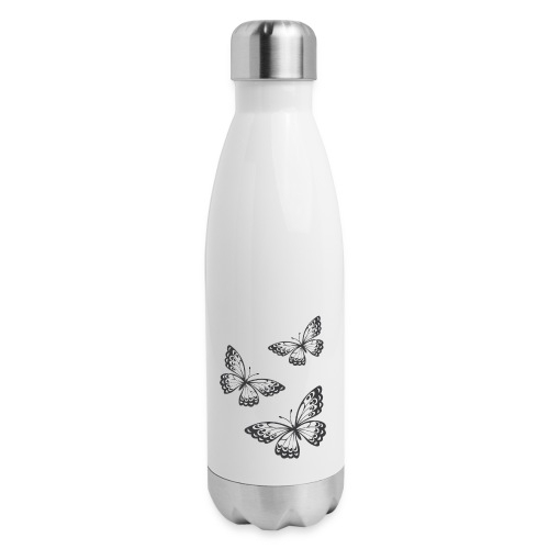 be_you_tiful_grey_white_text - 17 oz Insulated Stainless Steel Water Bottle