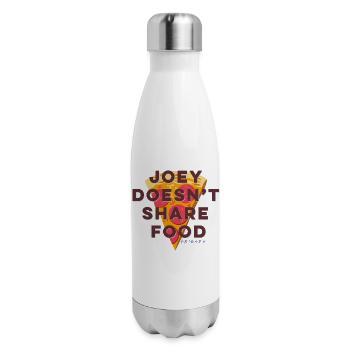 Friends Joey Doesn't Share Food - 17 oz Insulated Stainless Steel Water Bottle - white - Right
