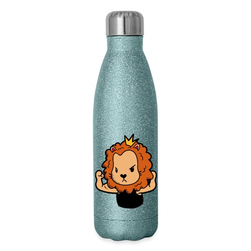 Cute Strong Lion Flexing Muscles - Insulated Stainless Steel Water Bottle