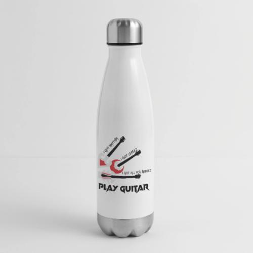 PLAY GUITAR - 17 oz Insulated Stainless Steel Water Bottle