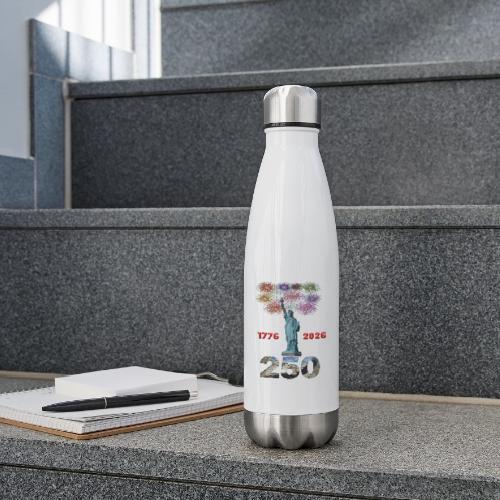 1776 - 2026 | 250 Years USA | Fireworks - 17 oz Insulated Stainless Steel Water Bottle