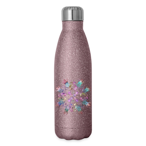Native American Indigenous Indian Blossom Flower - 17 oz Insulated Stainless Steel Water Bottle