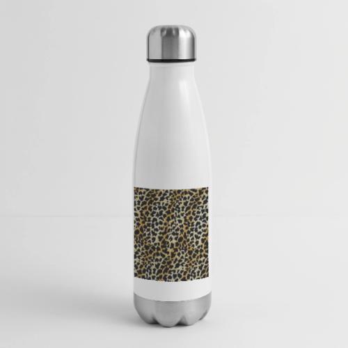 dark shaded leopard pattern - 17 oz Insulated Stainless Steel Water Bottle