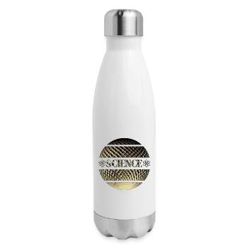 Science in gold - 17 oz Insulated Stainless Steel Water Bottle - white - Right