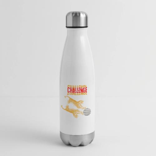Double tiger fashion, jungle feline animals. - 17 oz Insulated Stainless Steel Water Bottle