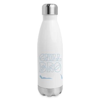 Chill Bro - 17 oz Insulated Stainless Steel Water Bottle - white - Right