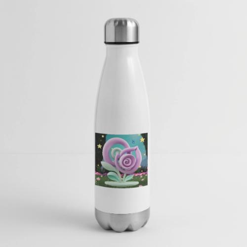 Lila Bloom | Double Floral Eco-Inspired Art - 17 oz Insulated Stainless Steel Water Bottle