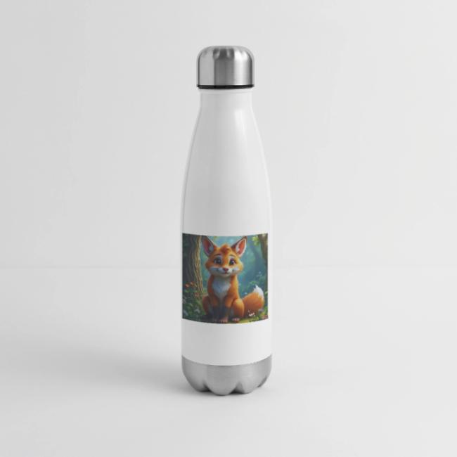 Magical fantasy fox in enchanted forest scene