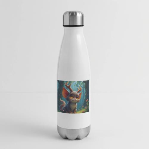 Magical Forest Creature with Deer Horns - 17 oz Insulated Stainless Steel Water Bottle
