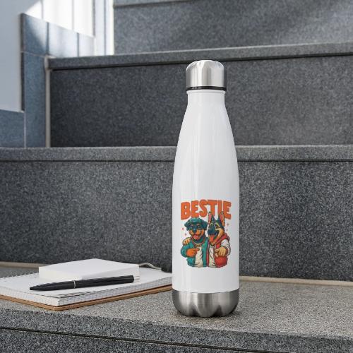 Hip Hop Dog Besties Shirt for Friends & Pet Lovers - 17 oz Insulated Stainless Steel Water Bottle