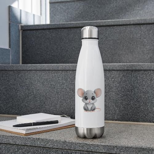 Baby Mouse: Little Grey Explorer - 17 oz Insulated Stainless Steel Water Bottle