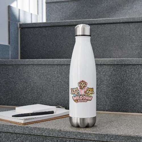 Wild Paw Squad Cute Animal Friends - 17 oz Insulated Stainless Steel Water Bottle
