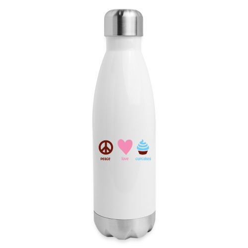 peacelovecupcakes pixel - Insulated Stainless Steel Water Bottle