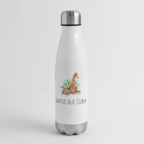 Wild but cute giraffe - 17 oz Insulated Stainless Steel Water Bottle