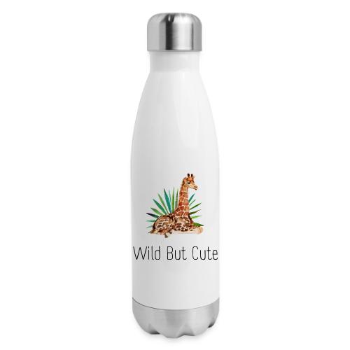 Wild but cute giraffe - 17 oz Insulated Stainless Steel Water Bottle