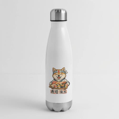 Funny Shiba Inu Sushi Kawaii Dog Tee - 17 oz Insulated Stainless Steel Water Bottle