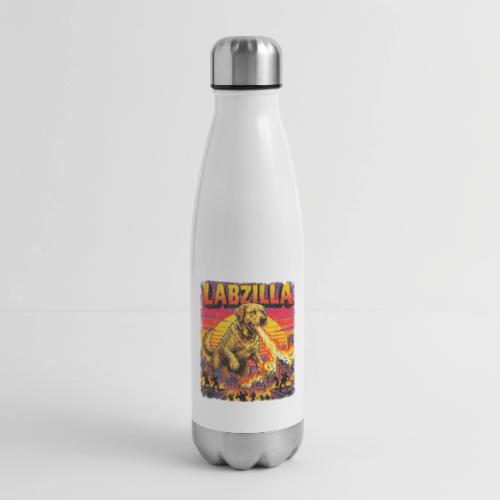 Labzilla Giant Yellow Labrador Monster Tee - 17 oz Insulated Stainless Steel Water Bottle