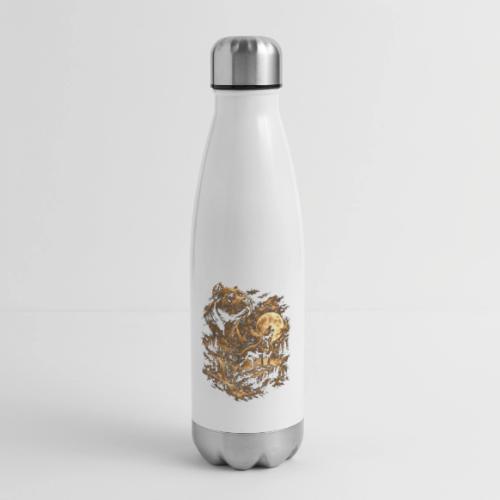 Pit Bull Howling Moon Fantasy Forest Tee - 17 oz Insulated Stainless Steel Water Bottle