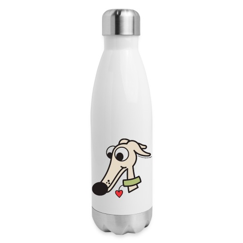 Cartoon Greyhound Head - 17 oz Insulated Stainless Steel Water Bottle